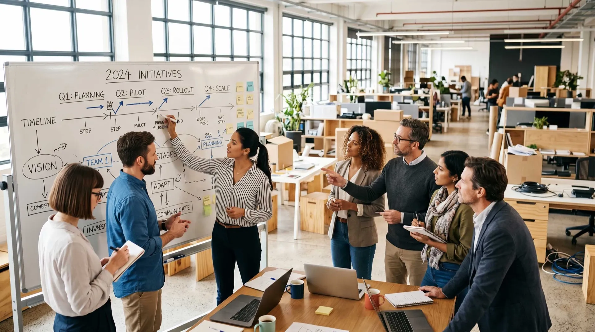Change Management für Bürotransformation und Arbeitsplatzgestaltung